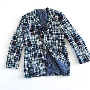 Johnston & Murphy Men's Madras Plaid Blazer Jacket